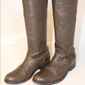 Frye Womens Size 6 B Melissa Button Back Zip Tall Leather Riding Boots 76430